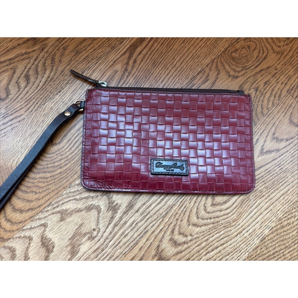 NWOT Dooney & Bourke "Liliana" Brown Woven Leather 8 1/2 "W X 5"L  Wristlet